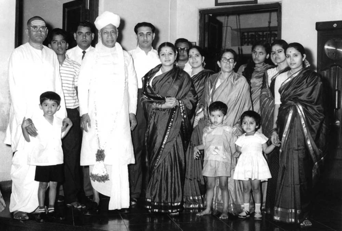 With President Radhakrishnan. Next to Sadasivam is his adopted son Thiagarajan