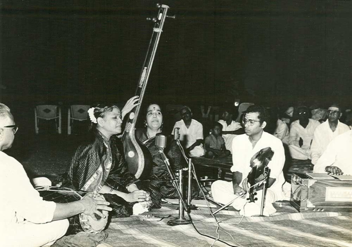 A concert on the lawn at Kalki Gardens